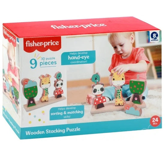 Fisher Price 3D Houten Stapelpuzzel 9 Stukjes